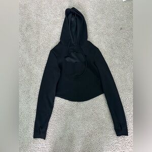 BuffBunny Black Cropped Hoodie